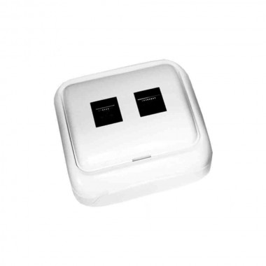 Base telefono y adsl superficie "serie spa" (bolsa blister)
