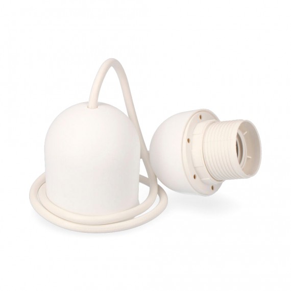 Conjunto colgante blanco e27 longitud 80cm