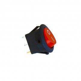 Interruptor redondo empotrado 6,5a negro