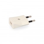 Clavija 10a 250v 4mm blanca (envasada) edm