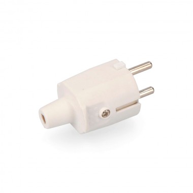 Clavija de goma 10/16a 250v t/tl ip44 4,8mm blanca (envasada) edm