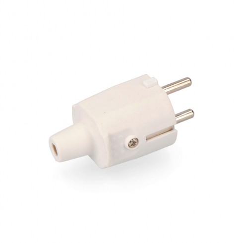 Clavija de goma 10/16a 250v t/tl ip44 4,8mm blanca (envasada) edm