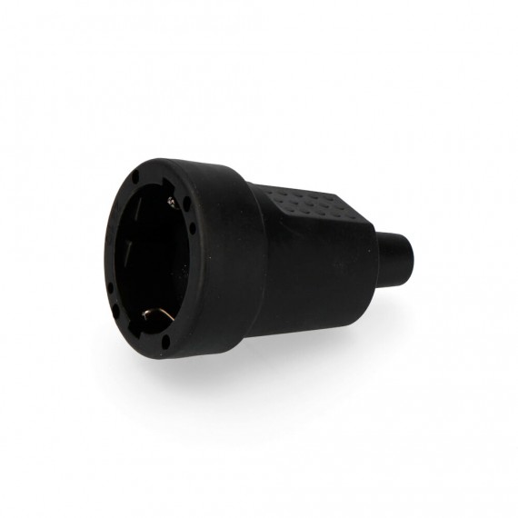 Base aerea pvc 10/16a 250v t/tl ip 44 4,8mm. negra (envasada) edm