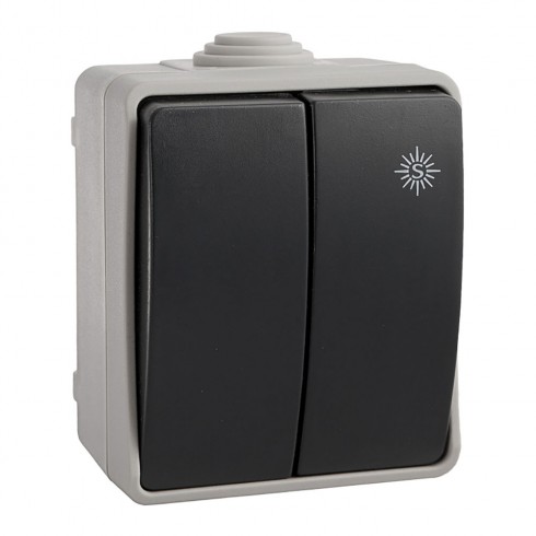 Doble conmutador estanco edm ip44 16a 250v