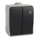 Doble conmutador estanco edm ip44 16a 250v