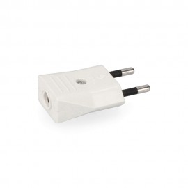 Clavija 10a 250v blanca 4mm (retractilada) edm