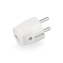 Clavija schuko 10/16a t/tl 4,8mm (retractilada) blanca edm