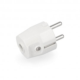 Clavija tipo f 10/16a t/tl 4,8mm (retractilada) blanca edm