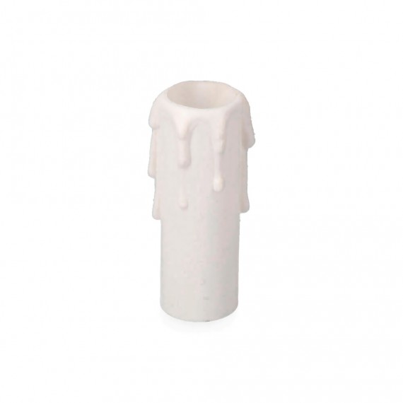 Vela mediana para portalamparas e14 blanco (retractilado)