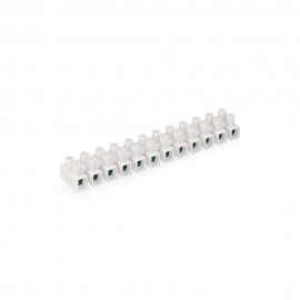 Regleta de conexion de 10 mm , 12 conectores, homologada, blanca (retractilada)