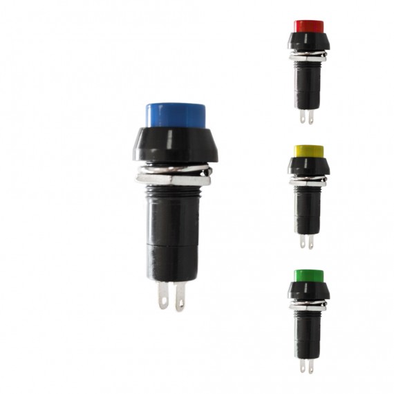 Interruptor unipolar base redonda 1a 250v colores surtidos