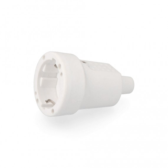 Base aerea de goma 10/16a 250v t/tl ip44 4,8mm blanca (retractilada) edm