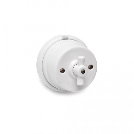 Conmutador lazo porcelana superficie serie vintage 10a 250v