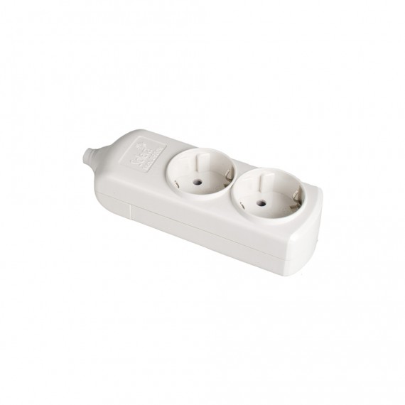 Base bipolar 2 tomas t/tl 10/16a 250v color blanco solera 8002