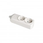 Base bipolar 2 tomas t/tl 10/16a 250v color blanco solera 8002