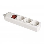 Base bipolar 3 tomas con t/tl 10/16a 250v blanco + interruptor luminoso solera 8003il