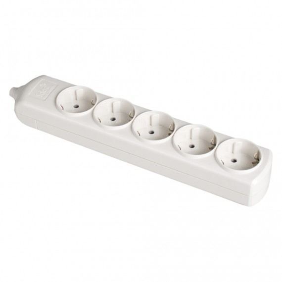 Base bipolar 5 tomas t/tl 10/16a 250v color blanco solera 8005