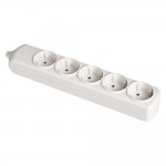 Base bipolar 5 tomas t/tl 10/16a 250v color blanco solera 8005