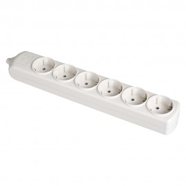 Base bipolar 6 tomas t/tl 10/16 a 250 v color blanco