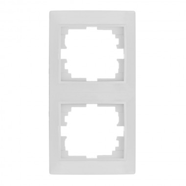 Marco vertical para 2 elementos blanco 81x154x10mm serie europa solera erp62u