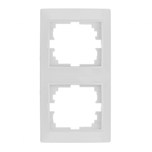 Marco vertical para 2 elementos blanco 81x154x10mm serie europa solera erp62u