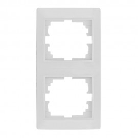 Marco vertical para 2 elementos blanco 81x154x10mm serie europa solera erp62u