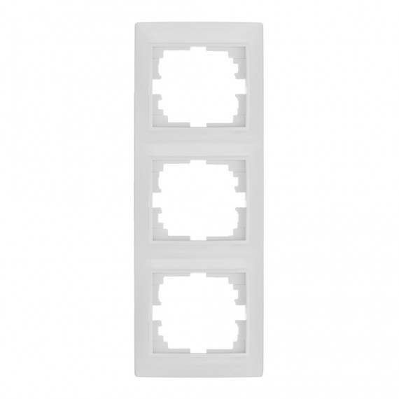 Marco vertical para 3 elementos blanco 81x225x10mm serie europa solera erp63u