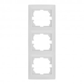 Marco vertical para 3 elementos blanco 81x225x10mm serie europa solera erp63u