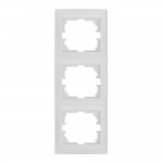 Marco vertical para 3 elementos blanco 81x225x10mm serie europa solera erp63u