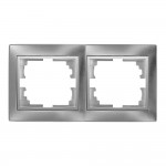 Marco para 2 elementos horizontal plata 154x81x10mm serie europa solera erp72au