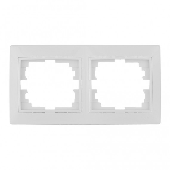 Marco para 2 elementos horizontal blanco 154x81x10mm serie europa solera erp72u