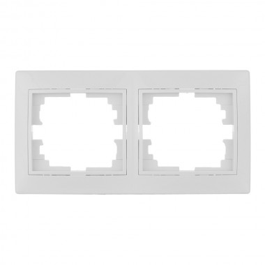 Marco para 2 elementos horizontal blanco 154x81x10mm serie europa solera erp72u