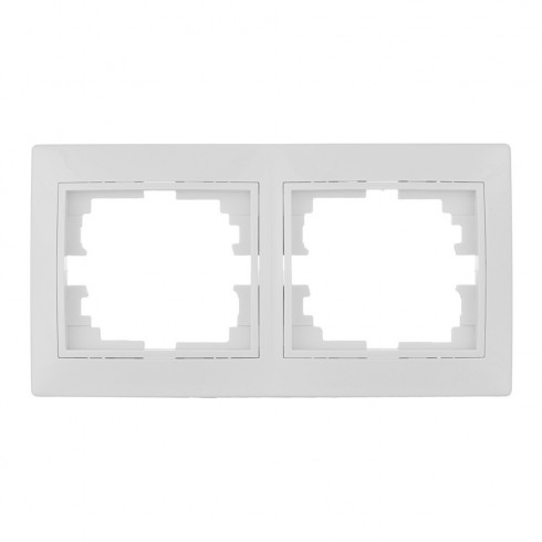 Marco para 2 elementos horizontal blanco 154x81x10mm serie europa solera erp72u