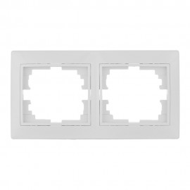 Marco para 2 elementos horizontal blanco 154x81x10mm serie europa solera erp72u