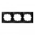 Marco para 3 elementos horizontal grafito 225x81x10mm serie europa solera erp73ngu
