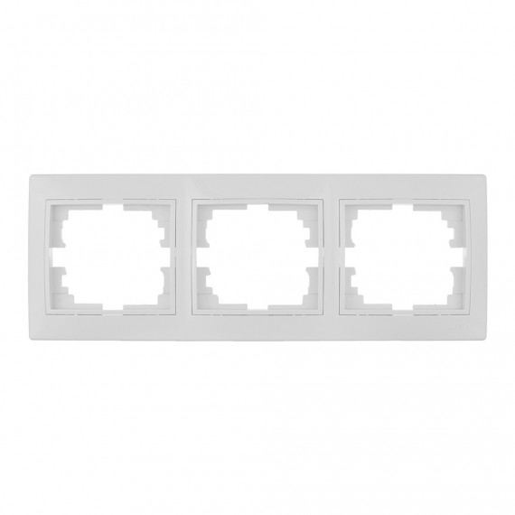 Marco para 3 elementos horizontal blanco 225x81x10mm serie europa solera erp73u