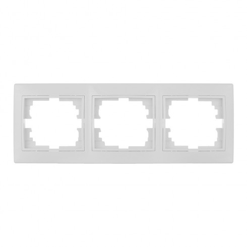 Marco para 3 elementos horizontal blanco 225x81x10mm serie europa solera erp73u