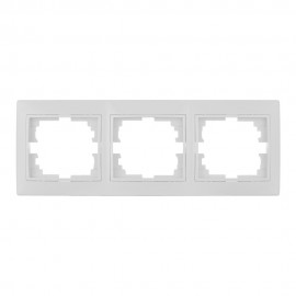 Marco para 3 elementos horizontal blanco 225x81x10mm serie europa solera erp73u