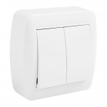 Doble conmutador 74x72x28mm superficie mural solera mur12u