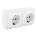 Base doble bipolar con t/tl 148x72x42mm superficie mural solera mur66u