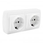 Base doble bipolar con t/tl 148x72x42mm superficie mural solera mur66u