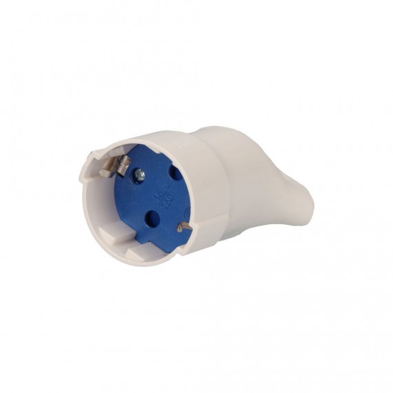 Base schuko 4,8mm 16a 250v t/tl blanco. con anilla para fácil extracción. solera 5019a.