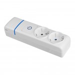 Base múltiple de 2 tomas 2p+t, 16a 250v con interruptor luminoso. 8002pil solera