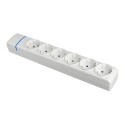 Base múltiple de 6 tomas 2p+t, 16a 250v. 8006p solera