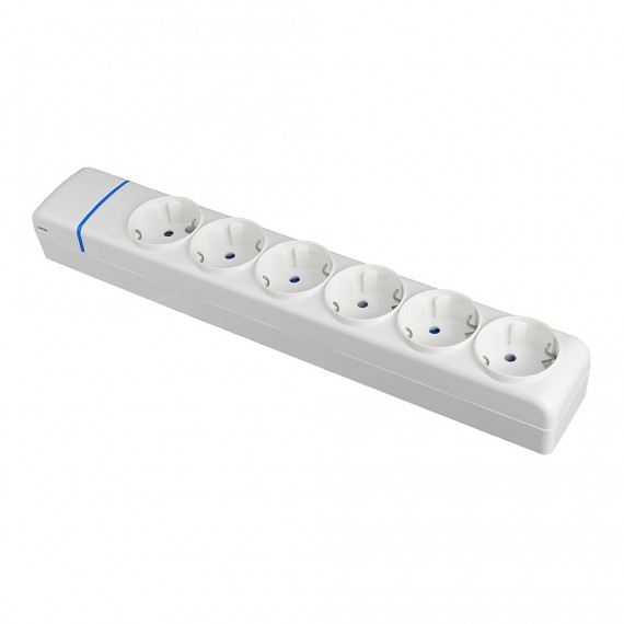 Base múltiple de 6 tomas 2p+t, 16a 250v. 8006p solera