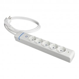 Prolongador con 5 tomas 2p+t, 16 a 250 v. máx.3680 w 850°c gwt.