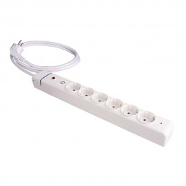 Prolongador con 6 tomas 2p+t, 16 a 250 v. máx.3680 w 850°c gwt.