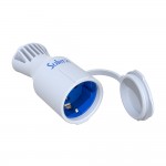 Base móvil bipolar con t/t lateral tipo schucko 16a 250v. .elastómero blanco. 5707ckb solera