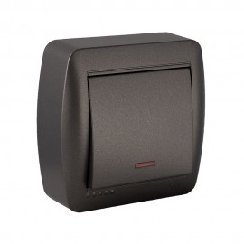 Conmutador / interruptor luminoso de superficie 10 ax 250 v~. serie mural
