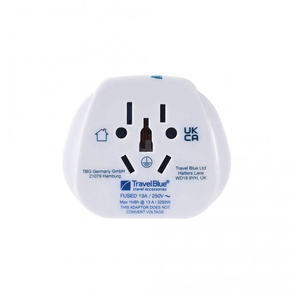 Adaptador entrada multiple mundial a salida clavija reino unido, tb-904, travel blue